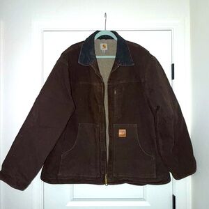 MEN'S SHERPA-LINED FIELD JACKET - LOOSE FIT - WASHED DUCK - 2 WARMEST RATING